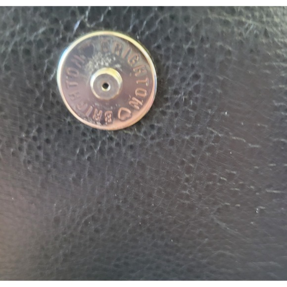 Brighton Pebbled Leather  Faux Alligator Black Brown Crossbody Bag Wallet - Picture 7 of 15